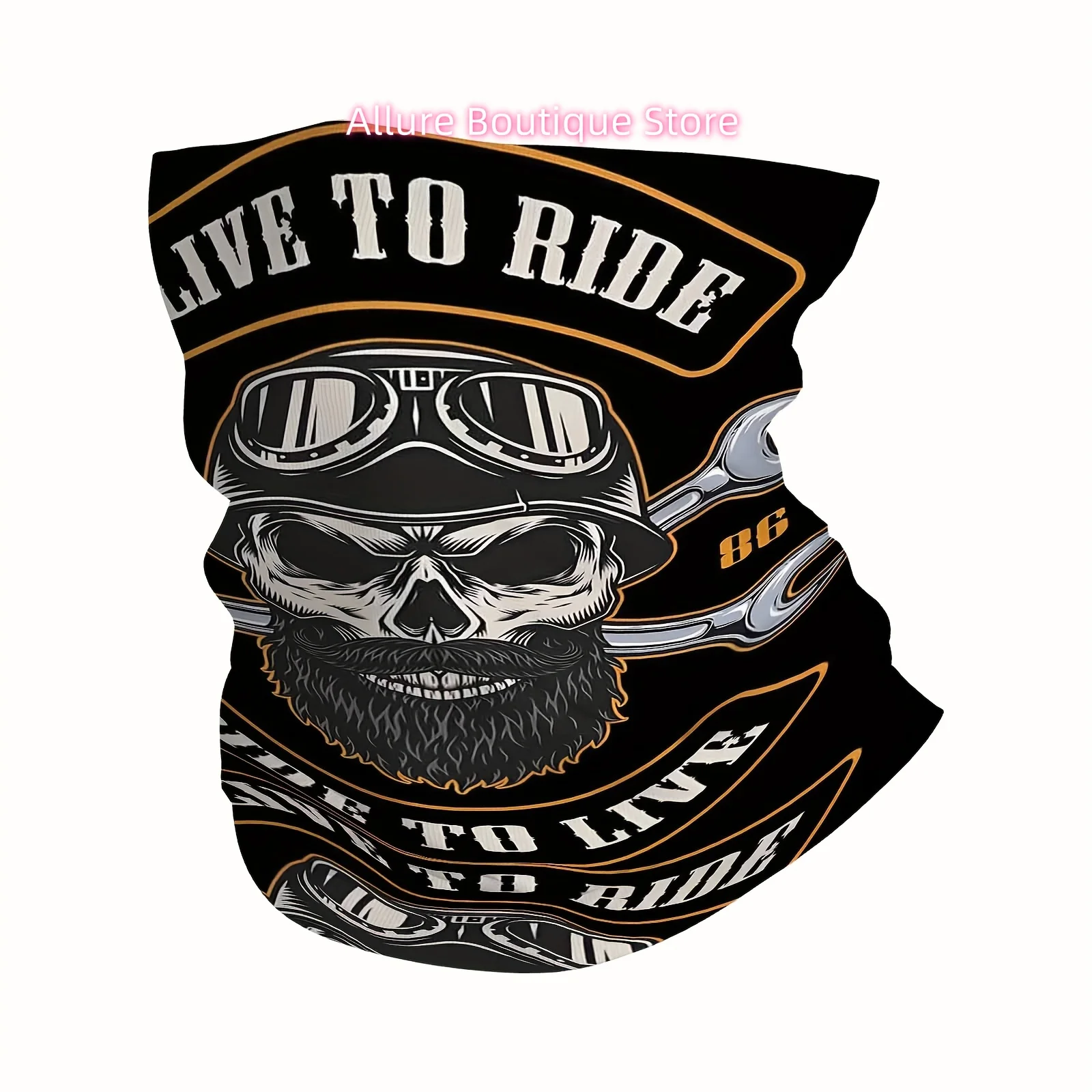 Motorcycle, Skull, Tools. Print Scarf, Multi Functional Mask and Neck Mask, Suitable for Outdoor and Unisex Headscarves, Family