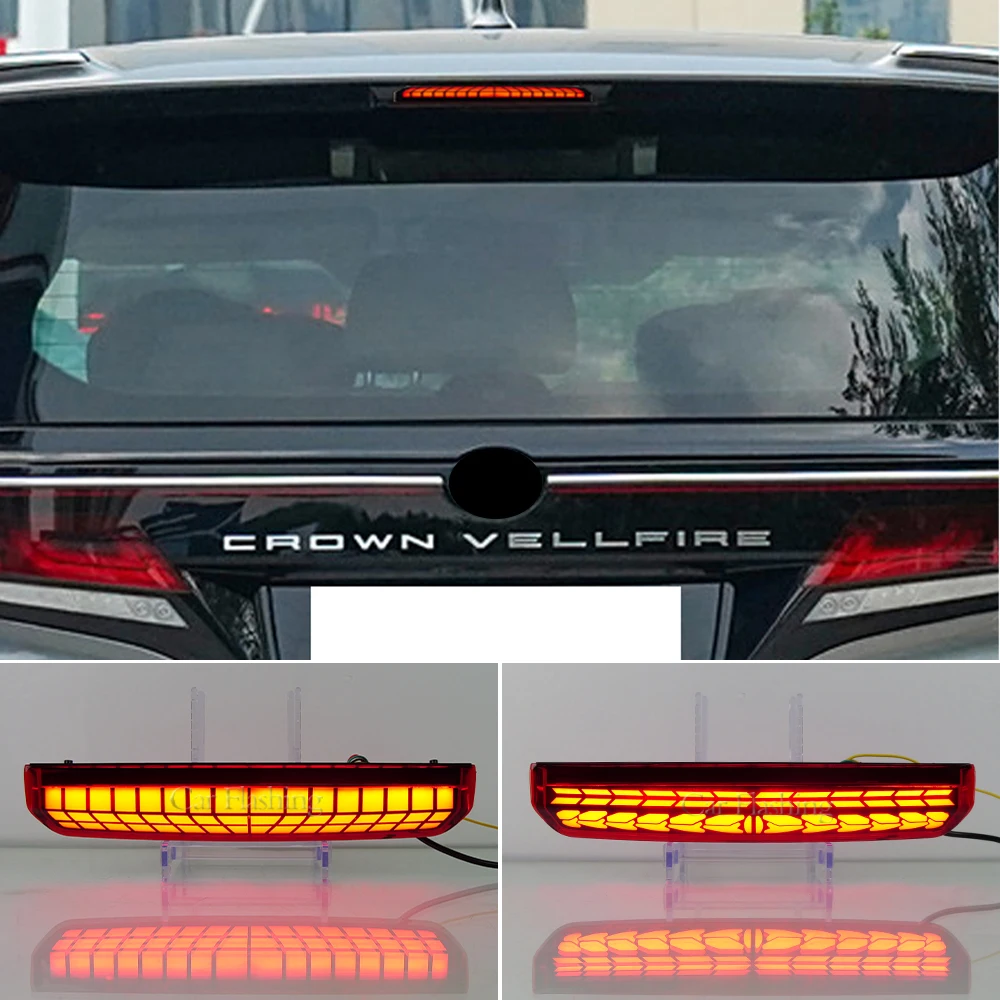 For Toyota Alphard Vellfire 40 Series LED Third Brake Light Third Tail Stop Lamp High Mount Stop turn signal Lamp