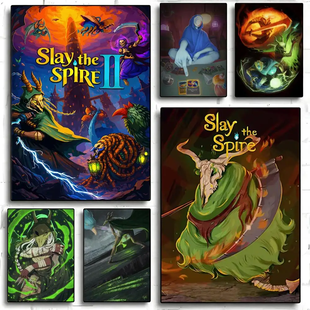 game Slay the Spire Poster Poster Waterproof HD Unframed Self‑Stick Decor Wall Art for Home Room Decoration Gift