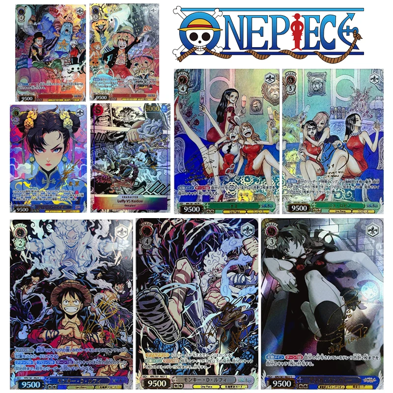 One Piece Homemade Collectible Card Foil stamping signature Nicole Robin Nami Pico Perona Yamato Luffy Wedding Cards