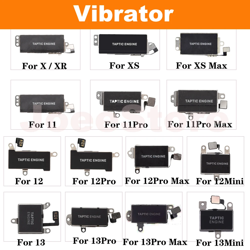 JoeeStore 1pcs Vibrator Vibration Taptic Engine Flex Cable for iPhone X XS XR 11 12 13 Pro Max Mini Silent Motor Module Parts