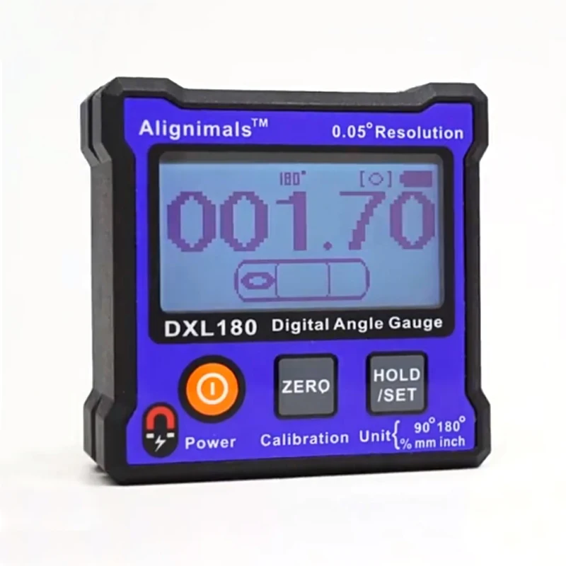 DXL180/DXL180C Dual Axis 0.05° Resolution Meter Digital Angle Inclinometer 180°