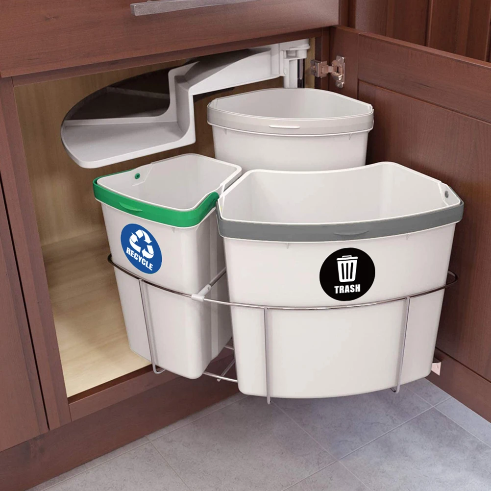 

Garbage Can Classification Stickers Trash Cans Indoor Pvc Rubbish Bin Recycling Sorting Decals