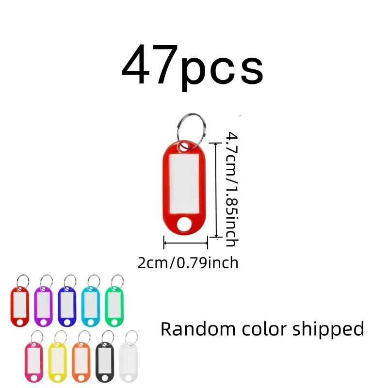 Clear Information Display Luggage Identification Tags 47 pcs, perfect for Home Storage Organizing, Lightweight Portable