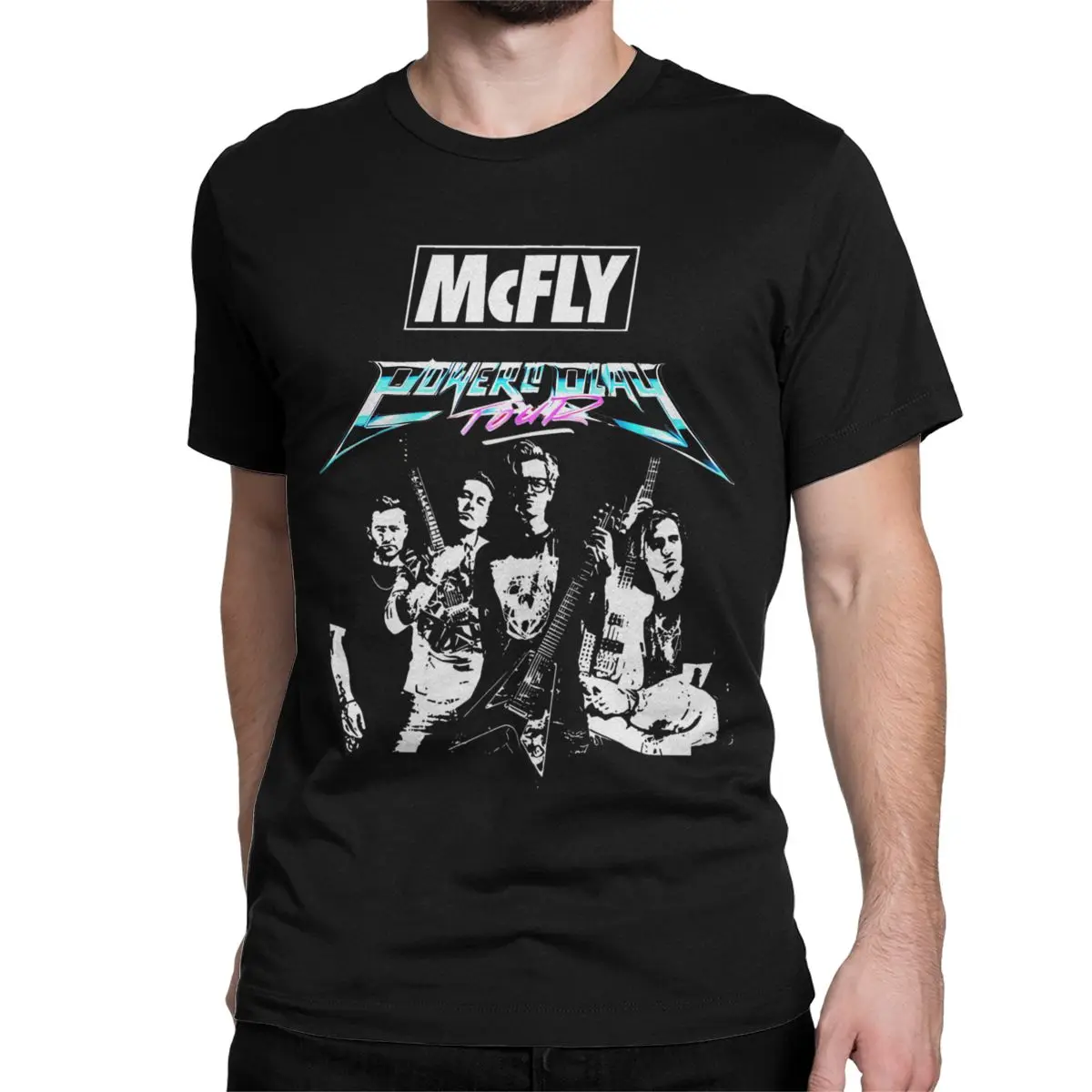 Men Women T-Shirts Rock McFly Vintage Pure Cotton Tee Shirt Short Sleeve Punk Band Tour T Shirts Crewneck Clothing 4XL 5XL