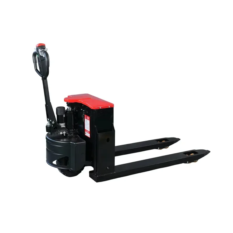 All Terrain Electric Pallet Truck Hydraulic Lift 3000kg Capacity 115mm Lift Stroke Solid Tires for Warehouse Outdoor