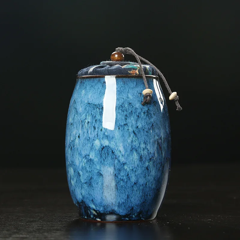 Color Kitchen Food Jar Mini Ceramic Medicine Jar Sealed Tea Caddy Desktop Decoration Gift Box Bottle Container Home Decoration
