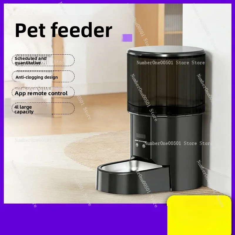Smart Automatic Pet Feeder, App Controlled Programmable Cat Dog Food Dispenser with Timer and Portion Control for Home