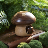 Creative Wooden Music Box Mushroom Music Box Home Decoration Living Room Decoration Tabletop Decoration