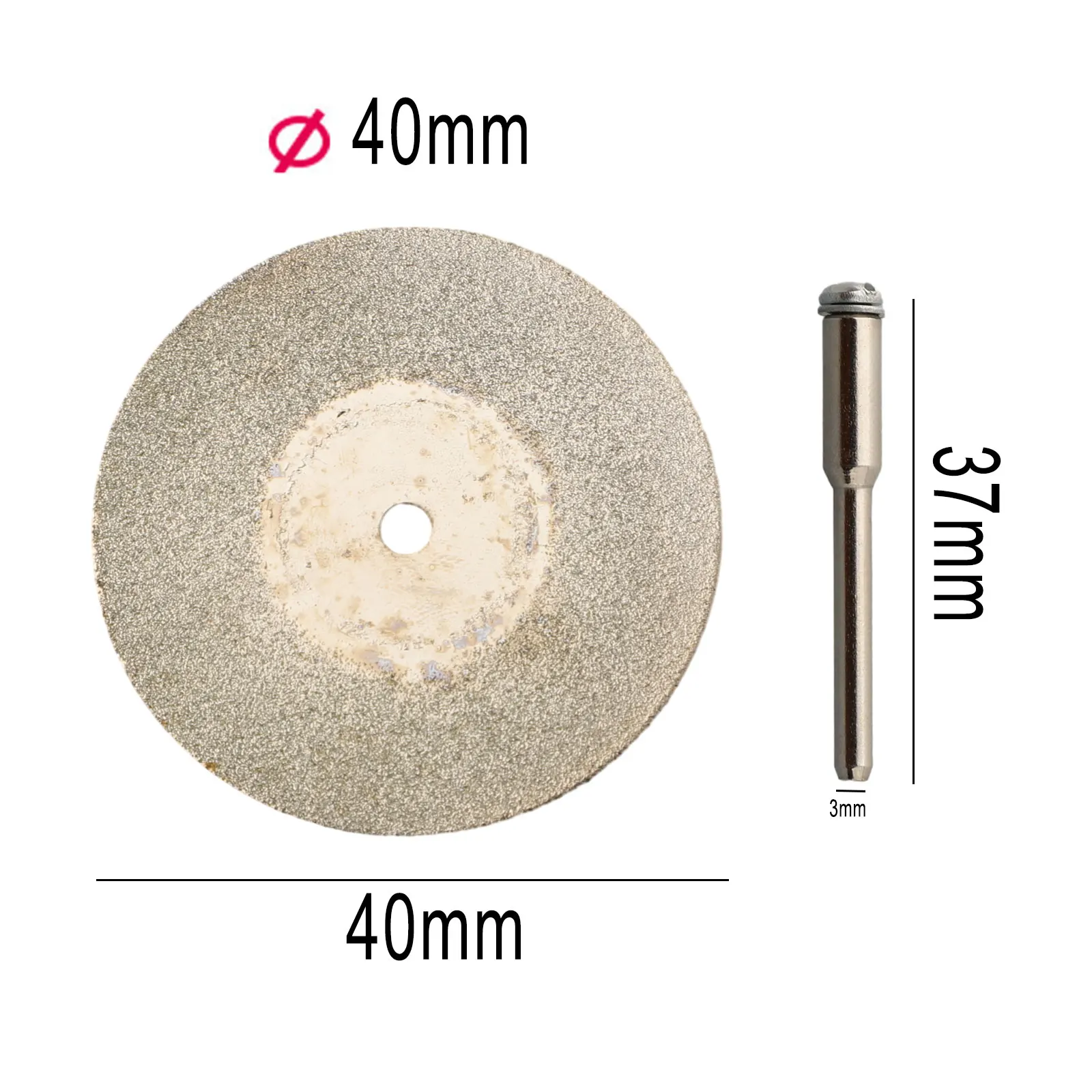 Cutting Wheel Blade Grinding Disc Wood Workshop Kits Jade Rotary Tool Metal Diamond Metal Silver 2pcs Hardness