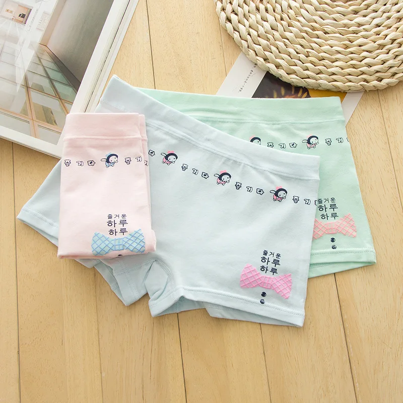 New arrived Girls Underwear Fashion Kids 95% cotton character children panties short boxer 5pcs/lot 5-16year 2XL-5XL students