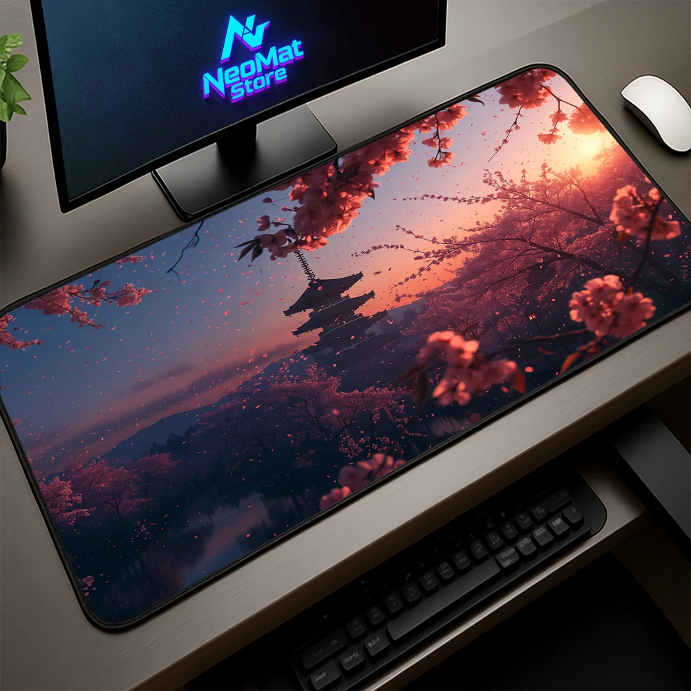 

Cherry Blossom Mouse Pad Japan Large Mouse Mat Sakura Gaming Peripherals Deskmat Computer Desktop Accessories Mause Pad Xxl 1200