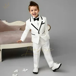 Conjunto de terno de casamento para meninos, design infantil, personalizado, elegante, de 3 a 16 anos, 2 peças