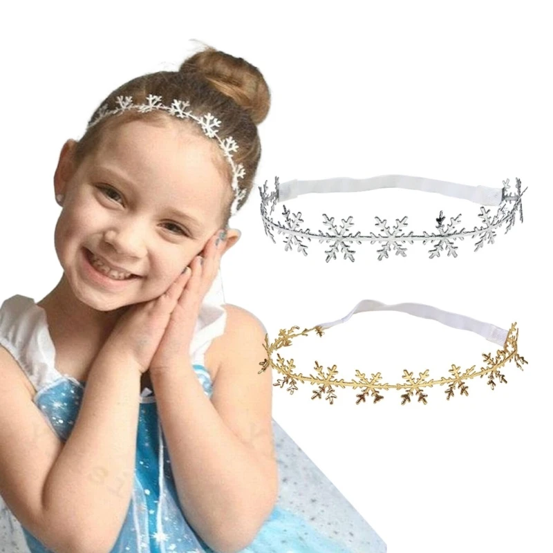 

Festive Christmas Flower Hairbands Comfortable Snowflakes Headwear for Baby Girls Stylish Headbands for Toddlers Infants