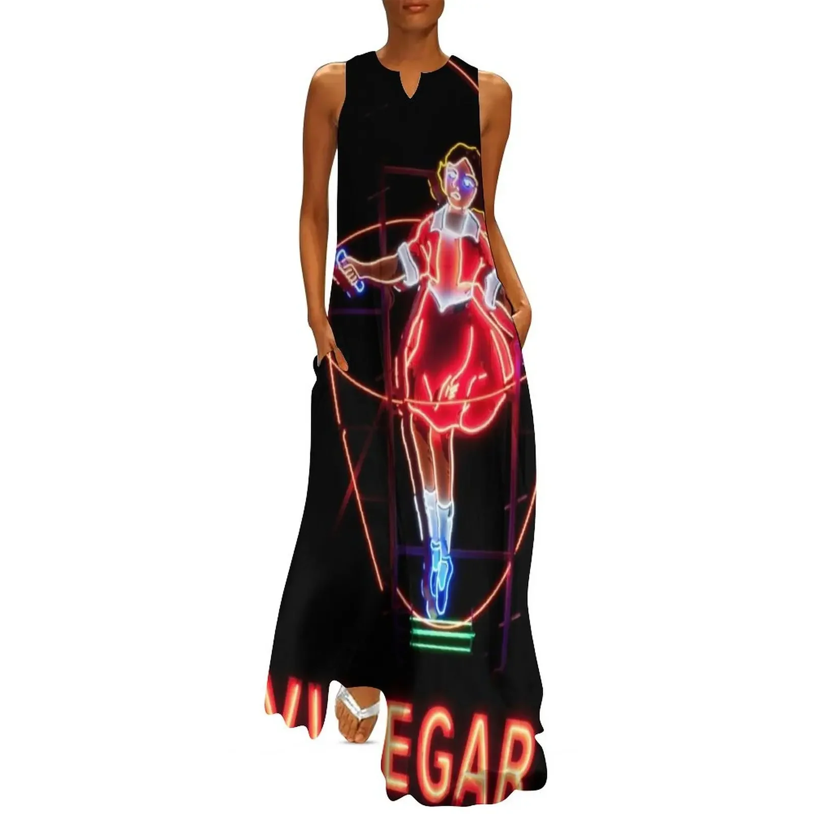 

Neon Sign, Skipping Girl Vinegar, Melbourne, Australia Long Dress sexy dress Woman fashion Dress