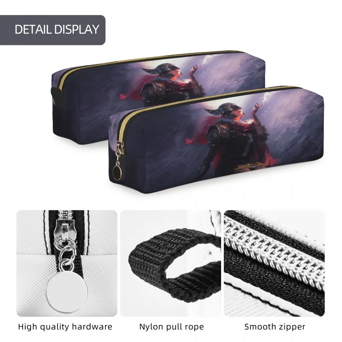 Piórnik Lovely The Blind Valkyre Elden Ring dla graczy, duża pojemność, torba na długopisy dla dziewczyn i chłopców, artykuły szkolne dla uczniów.