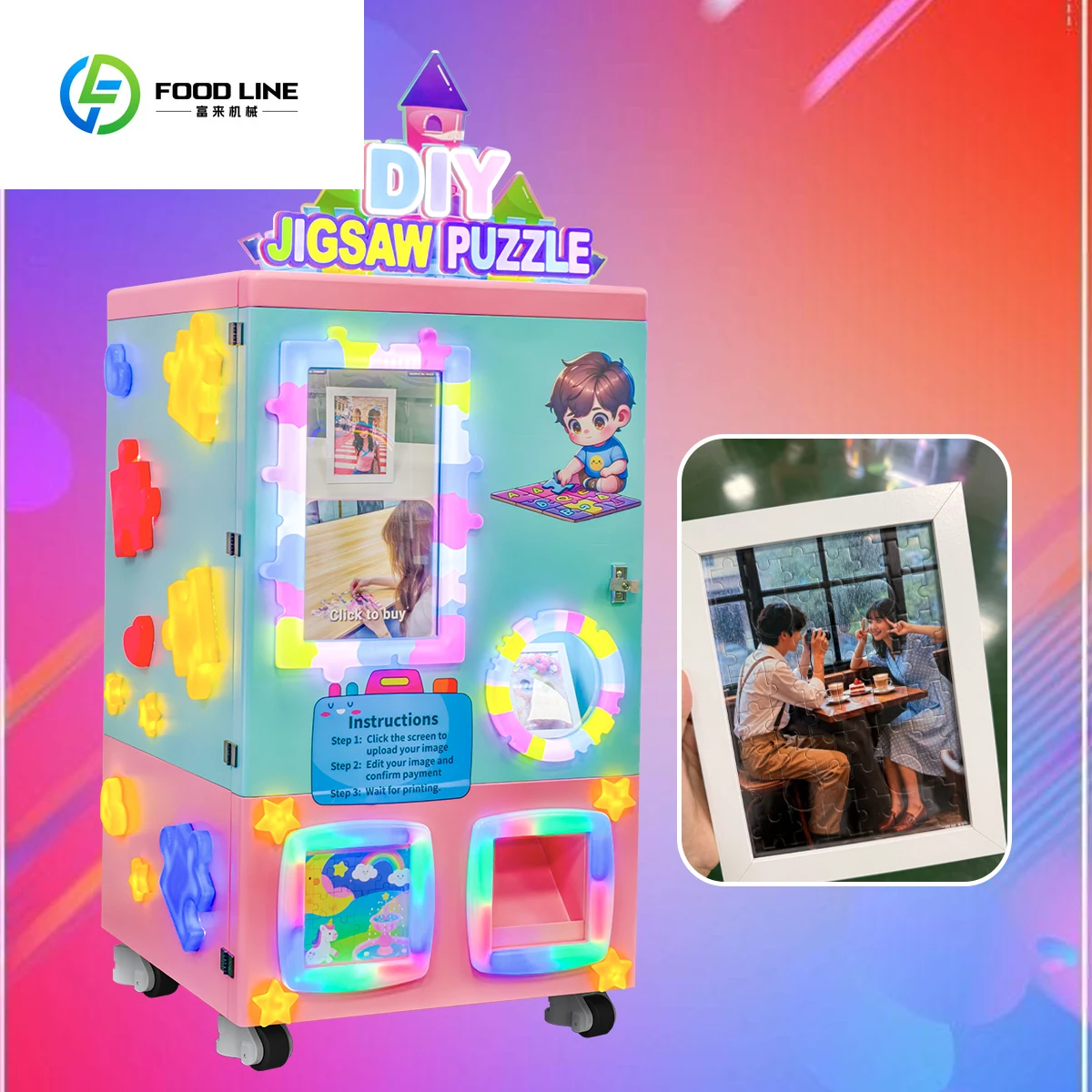 

Easy Maintenance Food Courts Vending Puzzle Cutting Jigsaw Machine Outdoor Ready School Events Operation