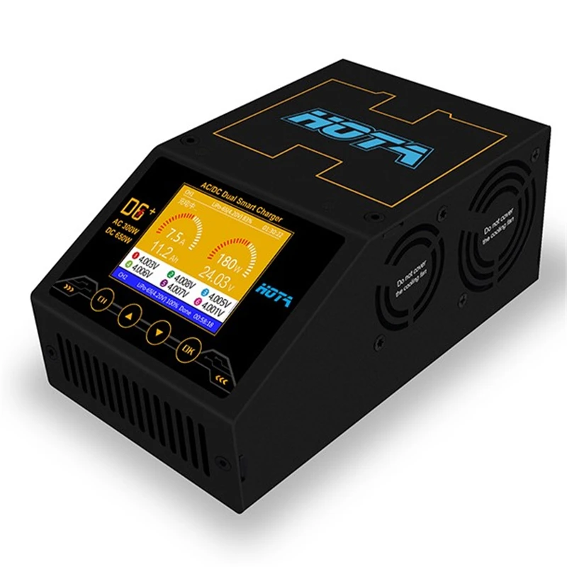 HOTA D6+ Lithium Battery Balanced Charger AC 300W DC 650W Dual Channel High Power Balanced Charger