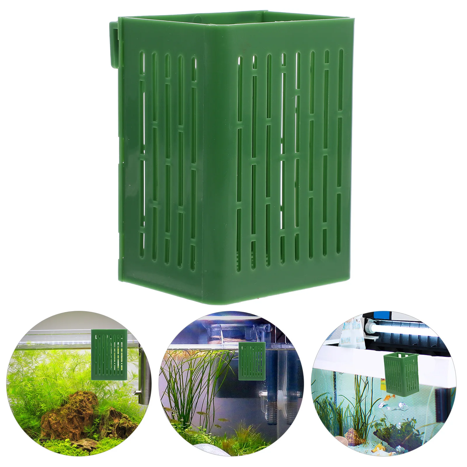 

2Pcs Multi-Function Aquarium Plant Holder Thickened Net Basket Wall-Mounted Design Easy Clean Durable Hydroponic Plant Pot