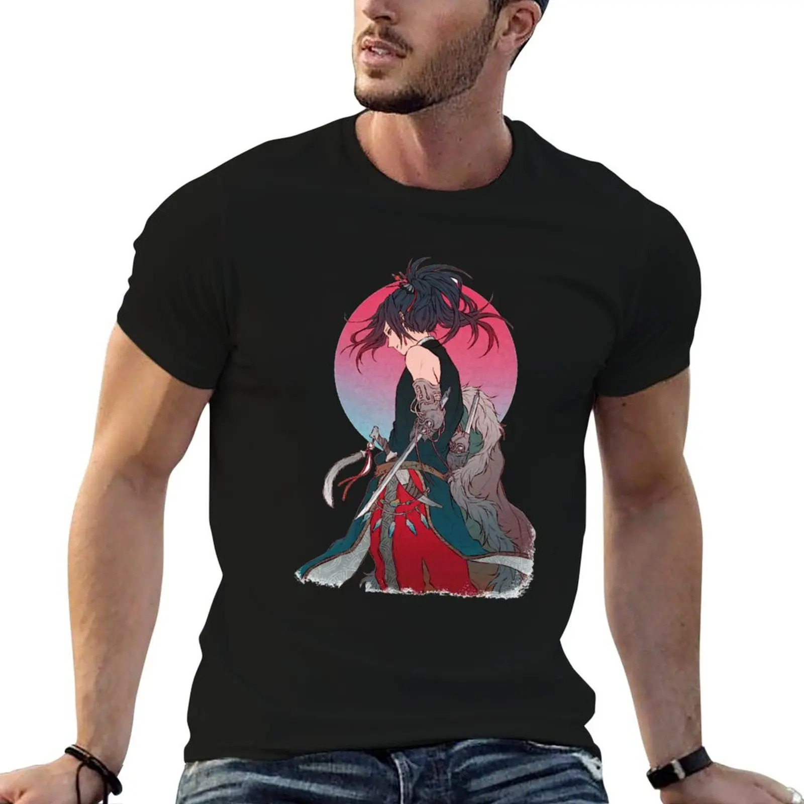 

pack Anime Hyakkimaru for t Dororo man cotton shirts T-Shirt Action shirts funny t man -