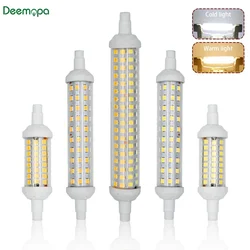 R7S LED lâmpada de milho, 78mm, 118mm, 135mm, 6W, 9W, 12W, SMD 2835, 220V-240V, economia de energia, substituir a luz de halogênio