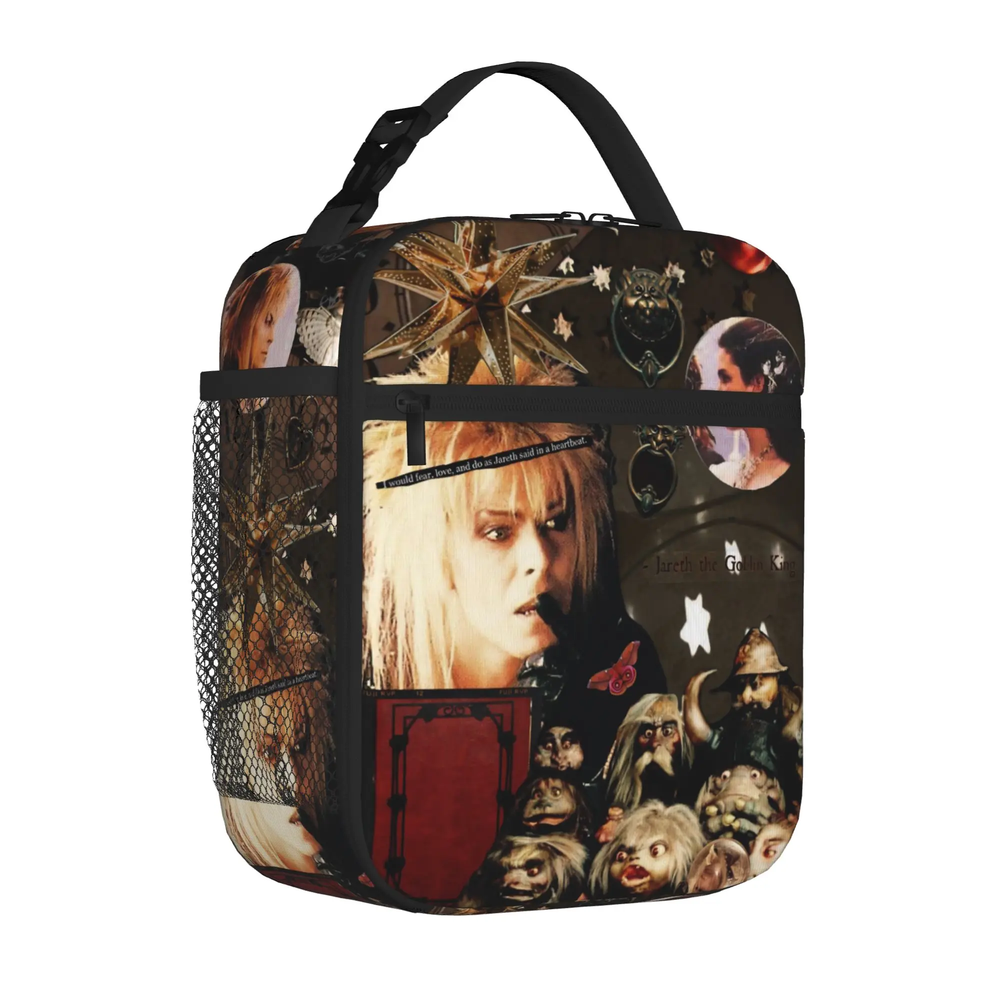 Labyrinthes Jareth the-Goblin-King Insulated Lunch Tote Bag for Picnic Classic Movie Reusable Cooler Thermal Men Women Food Bag