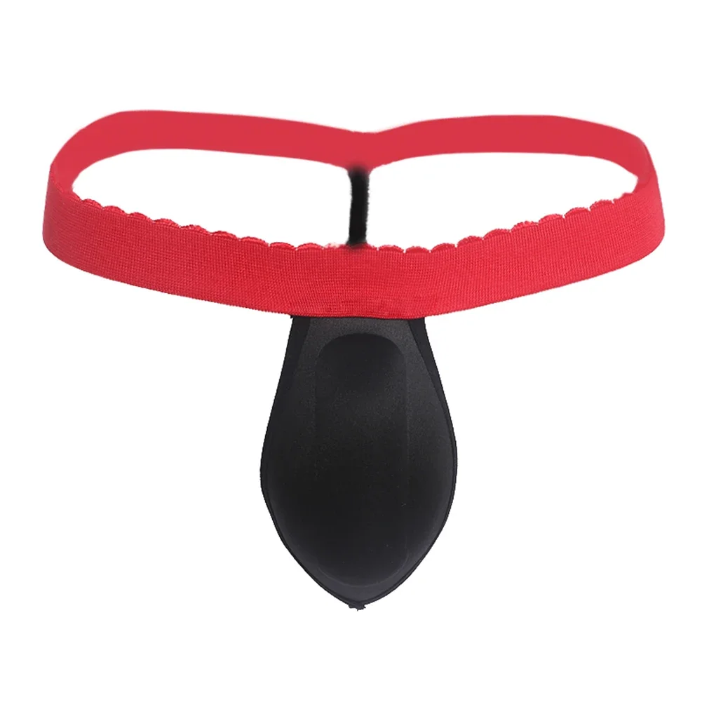 Sous-vêtements 3D Cup pour hommes, sous-vêtements, string, agrandissement, coussin en éponge, tongs sexy, évider, fesses exposées, string, caleçons