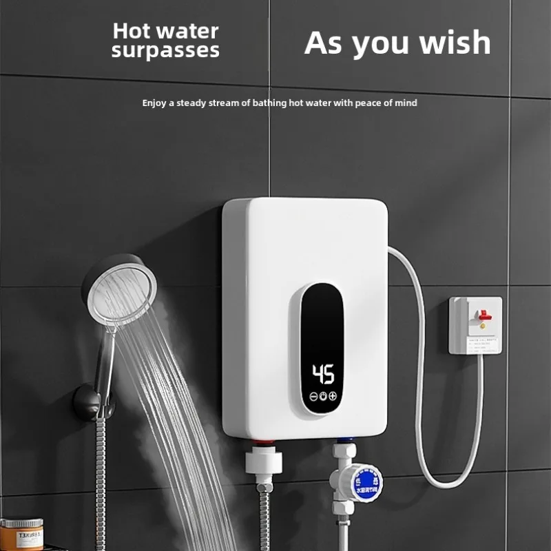 سخان مياه فوري مدمج ممتاز، مناسب للاستحمام، أقصى قدرة كفاءة في استخدام الطاقة، توصيل دقيق لدرجة الحرارة