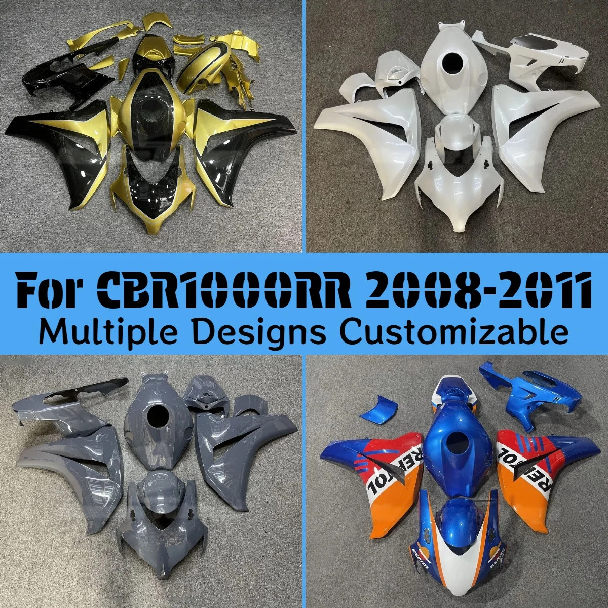 

Комплект обтекателей из АБС-пластика для HONDA CBR 1000RR 2008 2009 2010 2011, обтекатели мотоцикла, литьевые полные детали CBR1000RR 08 09 10 11