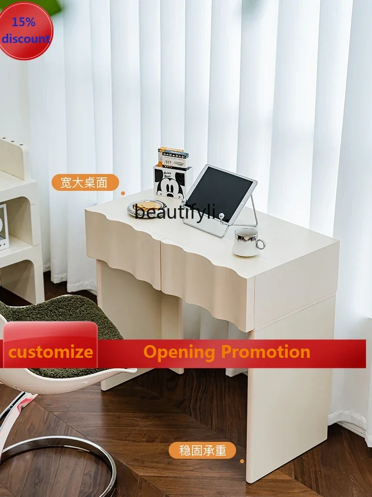 

ss7304 Cream Style Bedroom Dresser Simple Table Modern French Home with Drawer Makeup Table