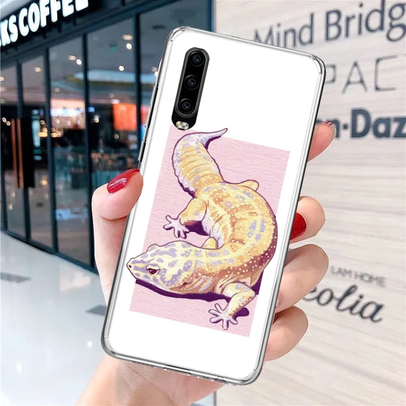 Lizards Geckos Soft Phone Case for Huawei P30 P40 P50 P20 P10 Lite Mate 20 10 Pro P Smart Z Y5 Y6 2019 Print Custom Cover