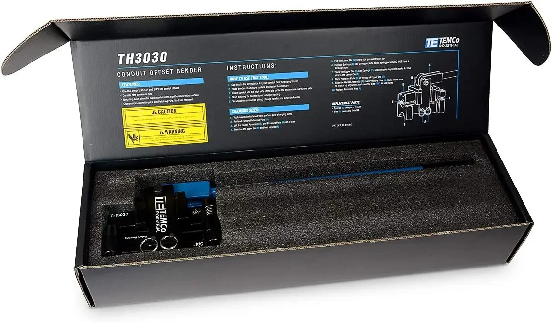 Temco TH3030ท่อออฟเซ็ตแบบคู่ขนาด2 in 1-ทั้ง ½ “& ¾” EMT