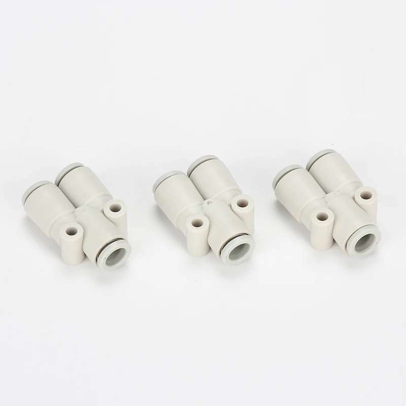 plastic variable diameter tee Y-shaped quick connector KQ2U nylon a-ir hose pneumatic positive