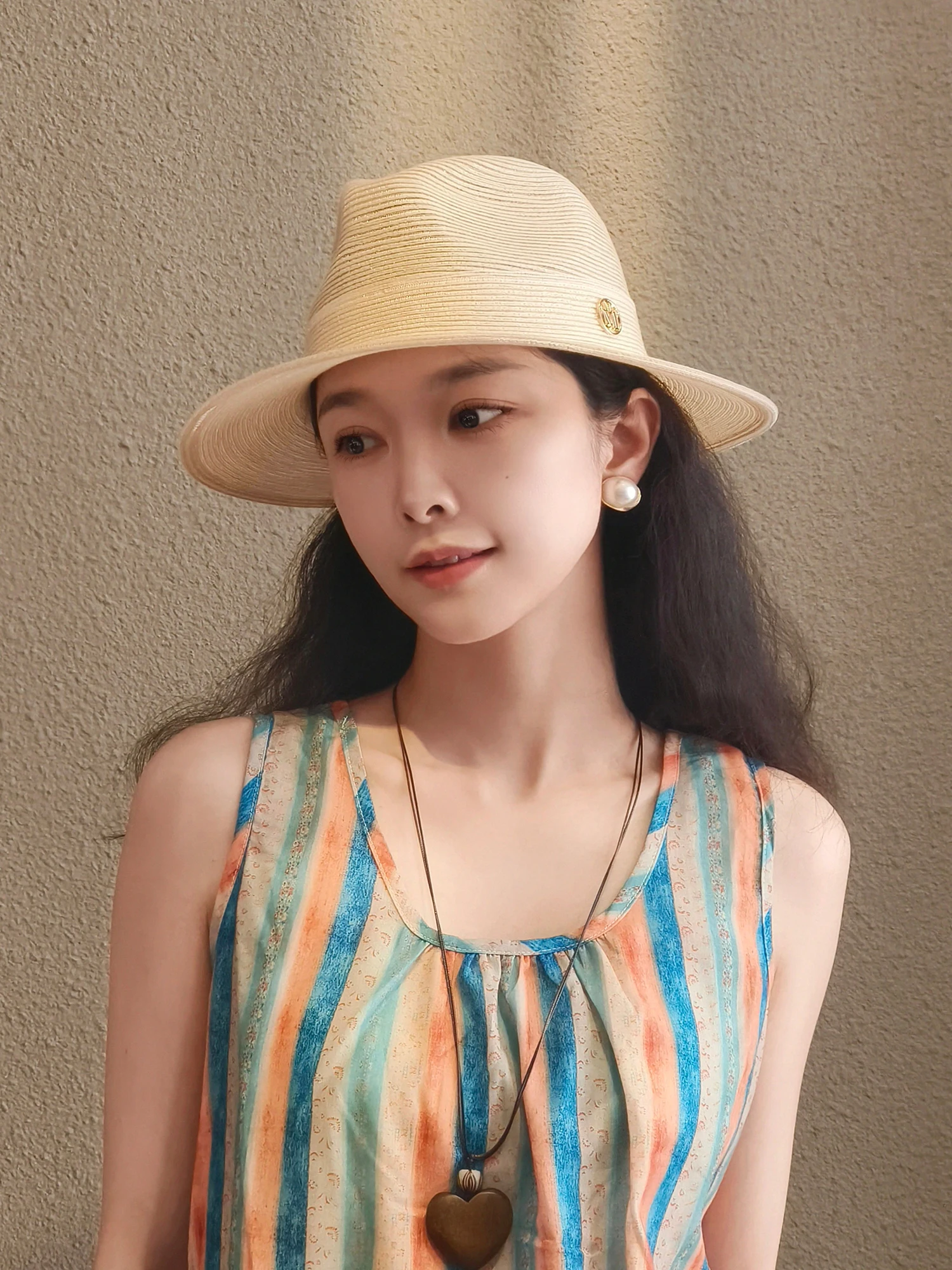 ultra-thin-ultra-light-jazz-hat-wide-head-circumference-luxury-straw-weaving-cap-women's-high-end-feeling-breathable-summer-hat