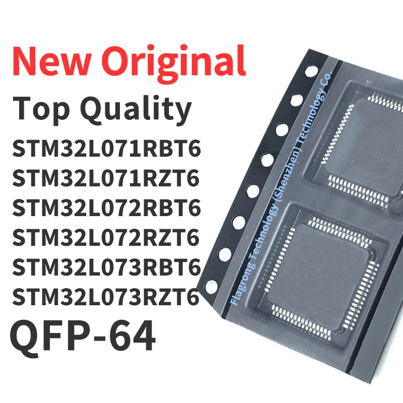 1 Piece STM32L071RBT6 STM32L071RZT6 STM32L072RBT6 STM32L072RZT6 STM32L073RBT6 STM32L073RZT6 QFP-64 Chip IC New Original