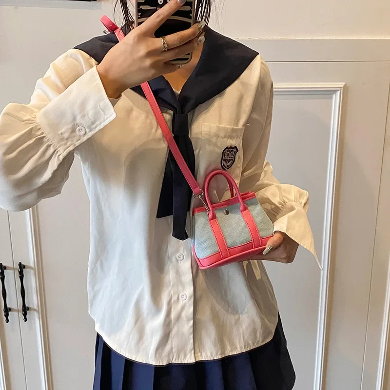 

​​2025New Color Block Bucket Bag Women, Geometric Print Shoulder Tote Purse Small Luxury Designer-look Crossbody Bag