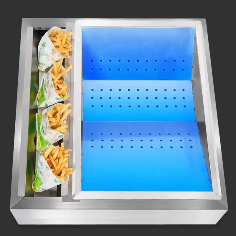 Station Fryer Dump Station Electric Snack Food Potato Chips Warmer Tool Countertop Fry Warmer Chip