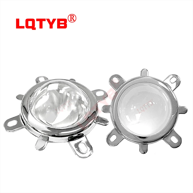 high power LED 20-100W lamp bead lens 44MM optical glass lens reflection collimator fixed bracket 60/120 degree led lens