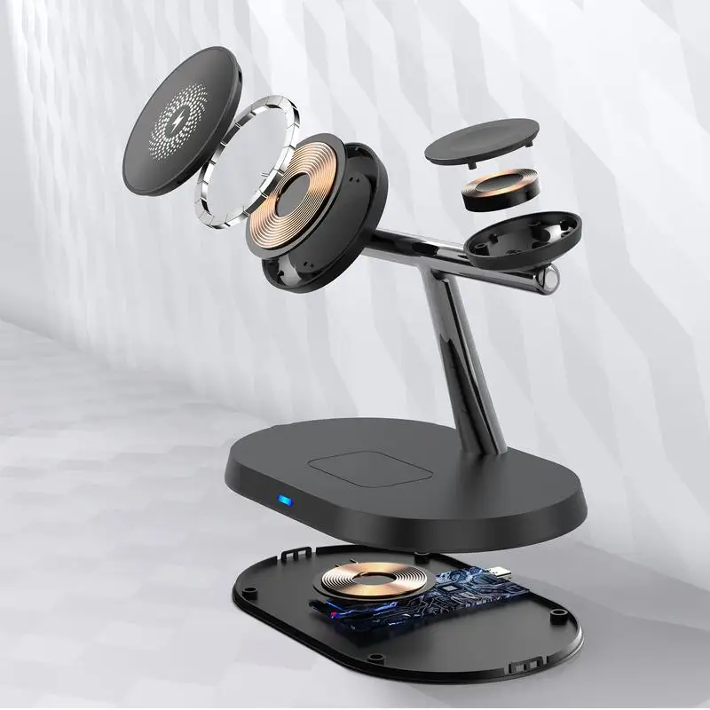 角度調整可能な充電器ドック,電話ホルダー,高速で安全な充電,ワイヤレス,多機能充電ステーション