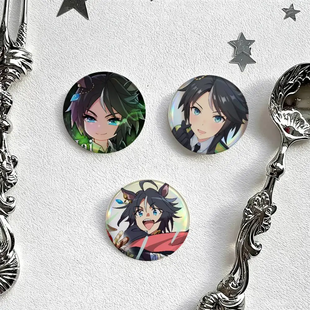 ANIME Fuji kiseki Umamusum  Brooch Lapel Pin Button Badge on Bag Clothing Hat Jewelry Accessories Toys Gift