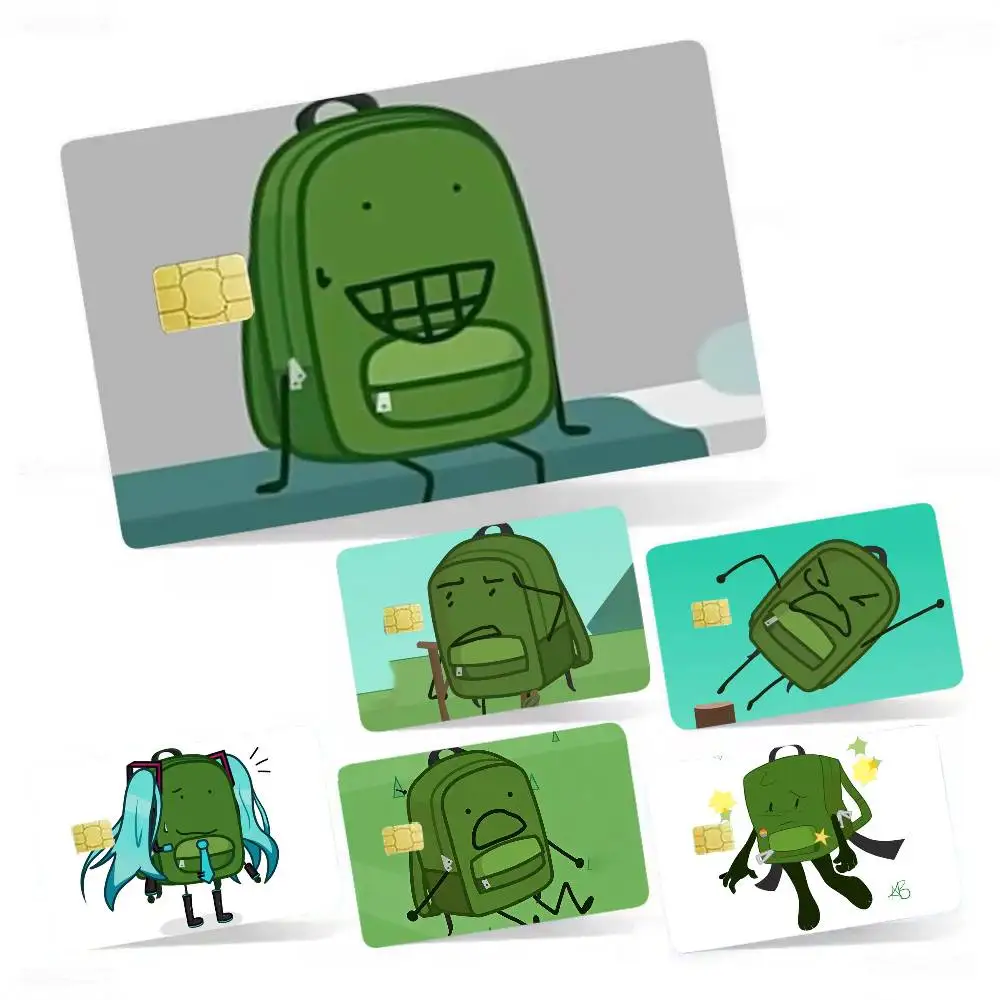 

BFDI Kawaii Liam 4pcs 1Set Card Stickers Small Waterproof Chip 4PCS Card Sticker Anti-Scratch