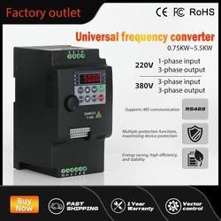 Hotsale VFD 0.75kw/1.5kw/2.2kw/5.5kw przetwornica częstotliwości przemiennik częstotliwości regulowana prędkość do pompy wodnej maszyny CNC