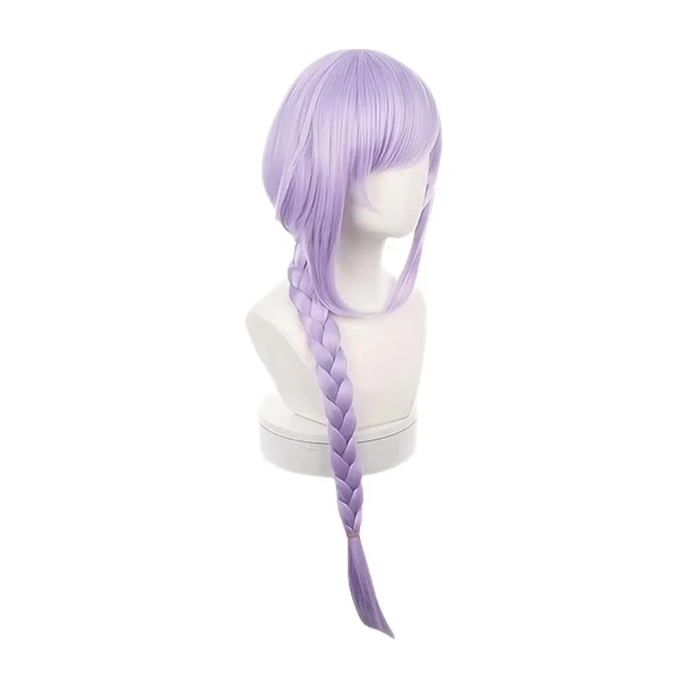 Anime Cosplay Qiqi Pruik Lange Vlecht Synthetisch Paars Haar Peluca Voor Frieren Festival Halloween Rekwisieten