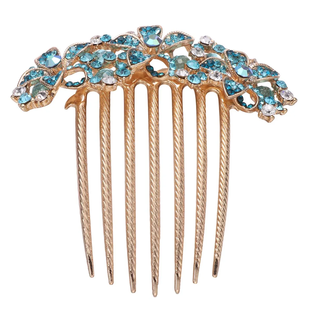 

Crystal Hair Comb Rhinestone Headdress Women Headpiece Accessories Elegant Hairpin Bridal Wedding Hair Insert Comb Styling Aid