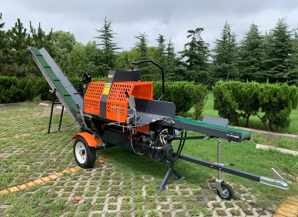 Forestry Machinery Hydraulic Automatic Log Splitter Firewood Processor With TUV CE Approved Engine Firewood Processor