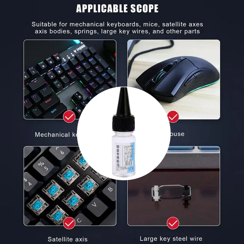 Juego de grasa lubricante para teclado mecánico, interruptor de ordenador y ratón, ejes satelitales, posicionamiento, lubricat de fricción, extractor de teclado