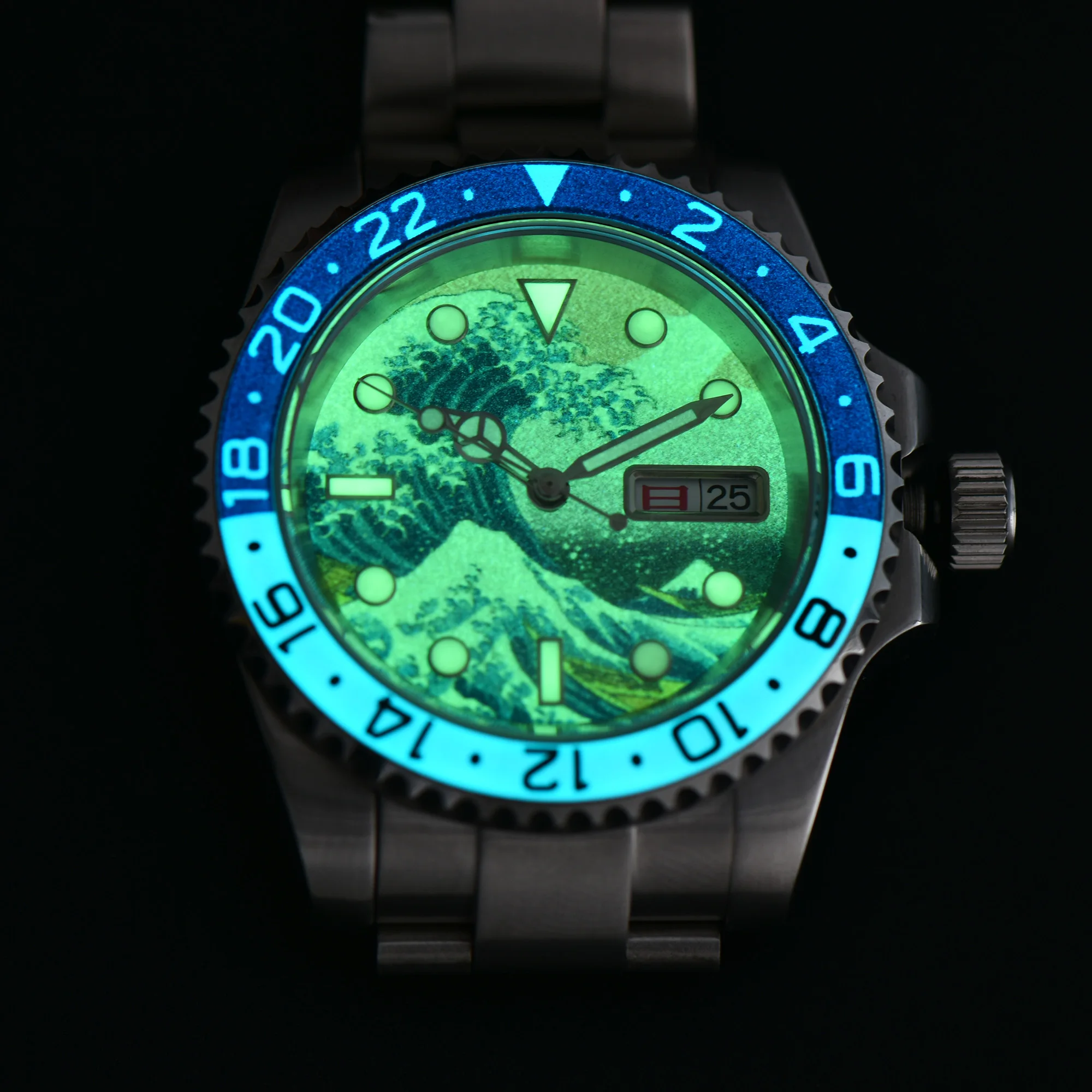 Orologio da uomo di lusso da 40 mm Orologio NH35 Orologio con luce notturna completa Orologio impermeabile con vetro zaffiro Orologio meccanico con movimento automatico