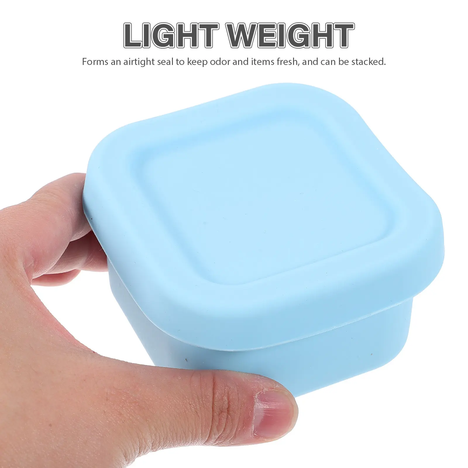 

Silicone Food Box with Airtight Lid Reusable Bento Container Microwave Dishwasher Safe Portable Lunch Box for Office Picnic