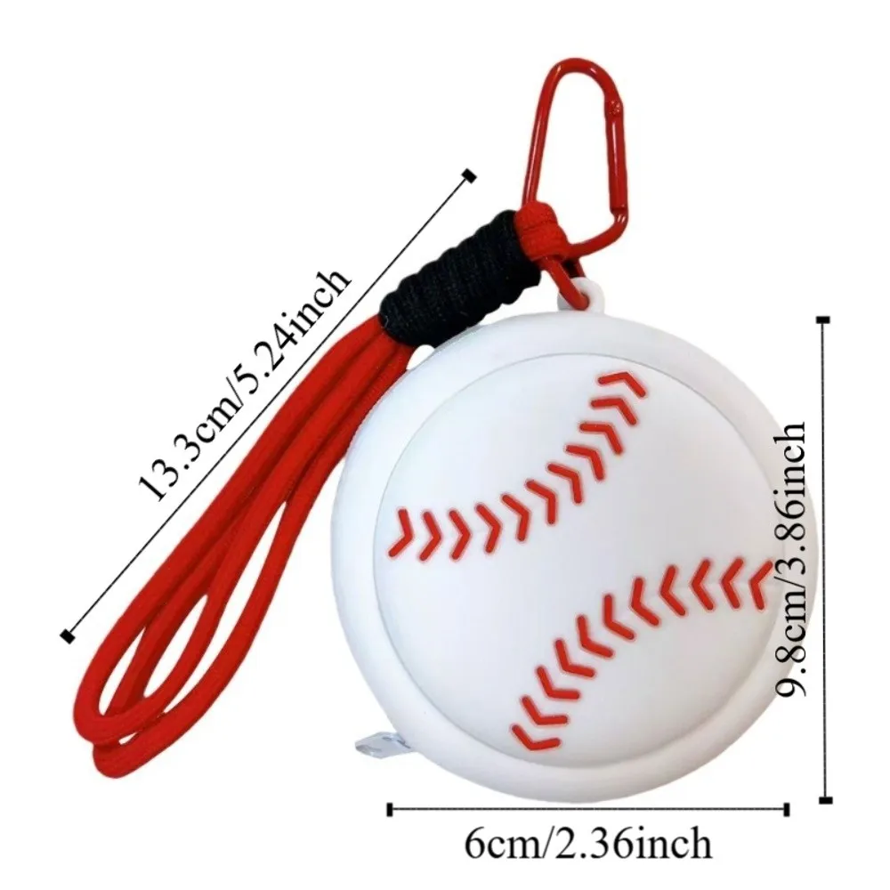 Mini Basketball Shaped Coin Bag Cartoon Sporty Headphone Pouch Waterproof Small Storage Wallet for Personal Daily Use