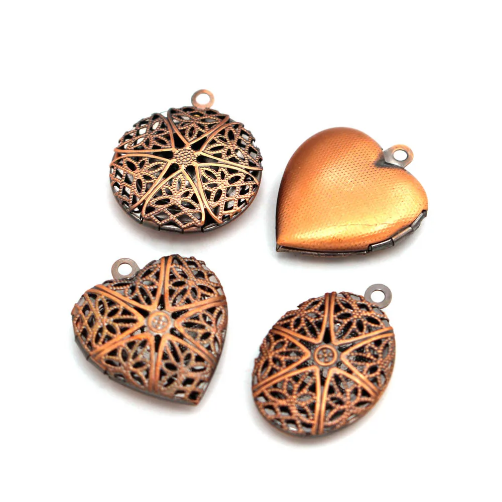 

10pcs 20mm Mini Round Oval Heart Aroma locket Pendant Charms Aromatherapy Essential Oil Diffuser Perfume Locket Kids Jewelry